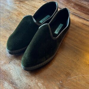Piedaterre Women's Green Velvet Espadrilles
